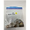 Image 1 : one bag of 100 world coins