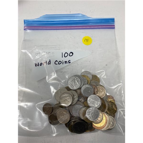 one bag of 100 world coins