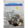 Image 1 : one bag of 100 world coins