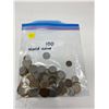 Image 1 : one bag of 100 world coins