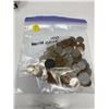 Image 1 : one bag of 100 world coins