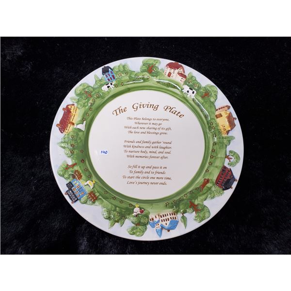 The Giving Plate 12 1/2" Diameter