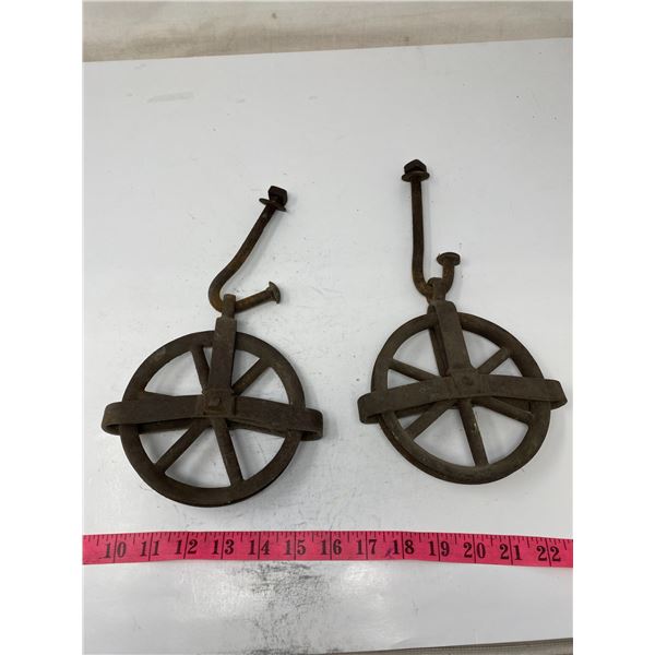 2 Old Pulleys