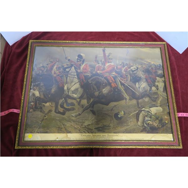 Vintage print: Union Brigrade At Waterloo 33x25