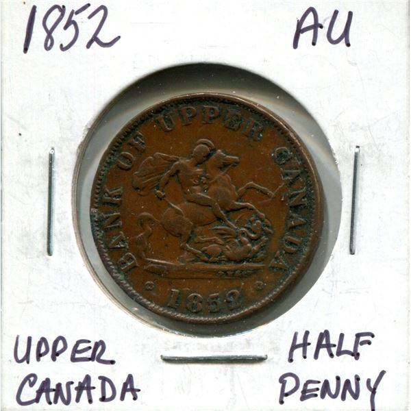 1852 Upper Canada half penny