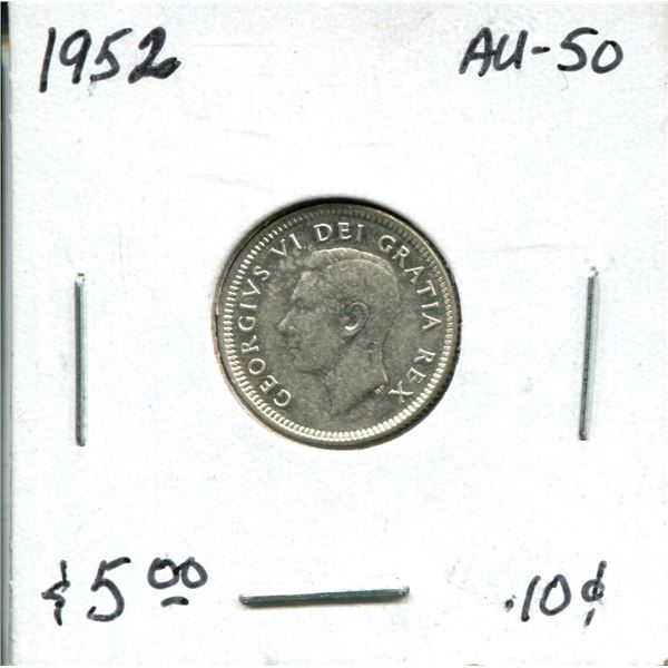1952 Canada 10 cents