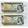 Image 1 : Lot of 2 - 1973 *star* replacement $1 in sequence