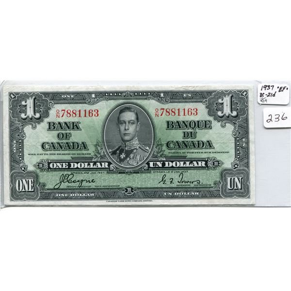 1937 One dollar note