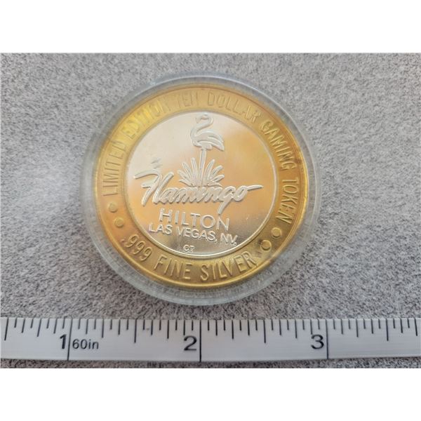.9999 fine silver flamingo casino token
