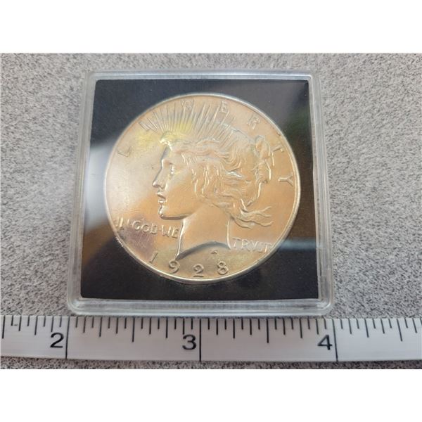 1928-S 90% Silver peace dollar