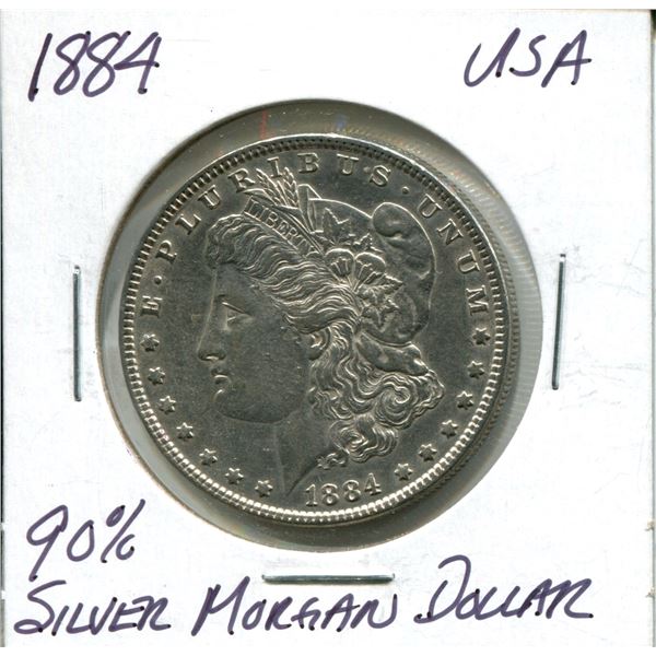 1884 90% silver morgan dollar