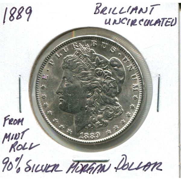 1889 90% silver morgan dollar
