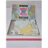 Image 2 : Vintage Rand McNally world map puzzle; Selchow & Righter co. - Complete