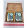 Image 2 : Wooden Yukon Jack box with playing cards inside (new)