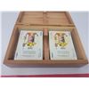 Image 3 : Wooden Yukon Jack box with playing cards inside (new)