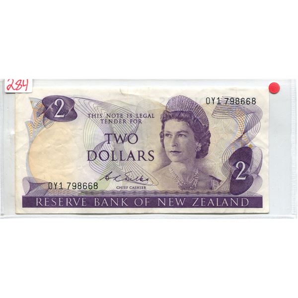 New Zealand 1968-75 Q.E.2 $2.00 D.L. wilkins mint cond.