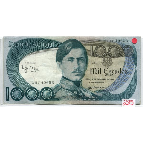 Portugal 1981 1000 Escudos fine cond.