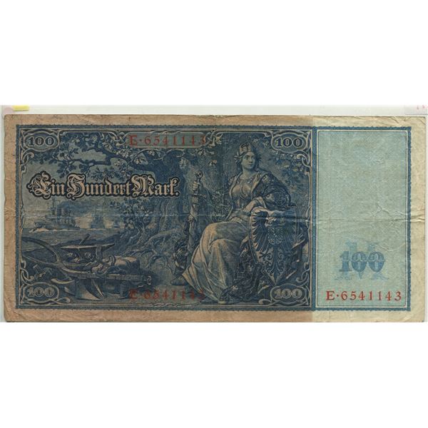 Germany 1910 100 Marks #42 V.F. cond.