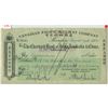 Image 1 : C.P. Rail cancelled cheque to chartered bank of India,Australia,&China mint cond.