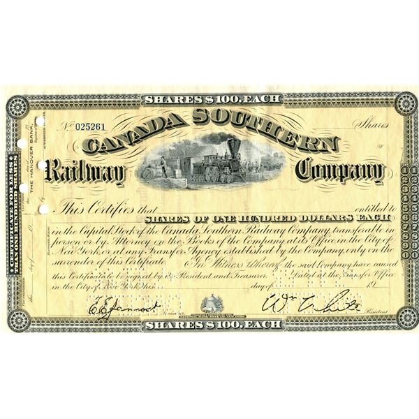 Canada Southern railway 100 dollar shares July 11,1955