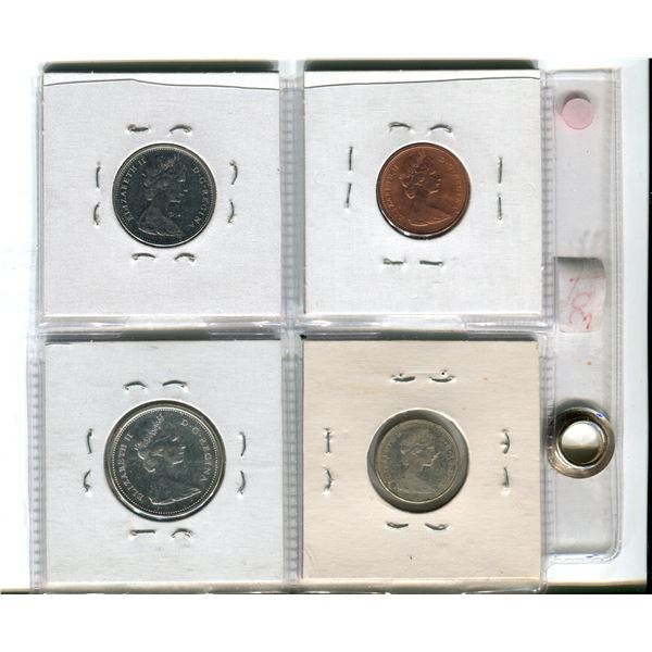 Canada 1967 centennial cent, nickle,dime&quarter .