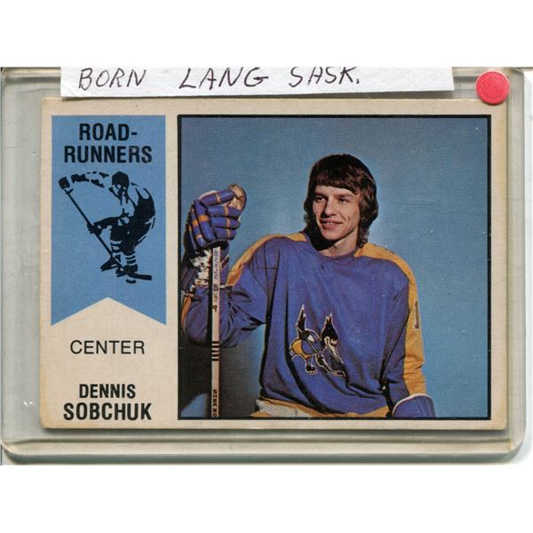 Dennis Sobchuk W.H.A. 1974-75 O.P.C. #56 Lang Sask