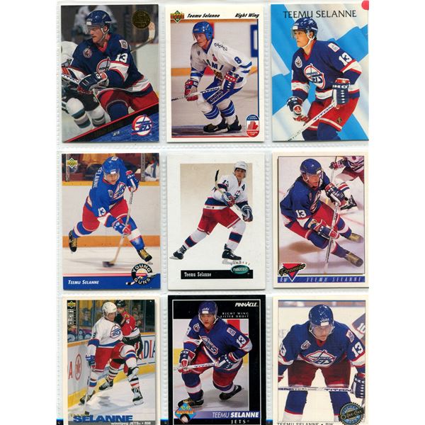 Teemu Selanne  9 card lot including rookie