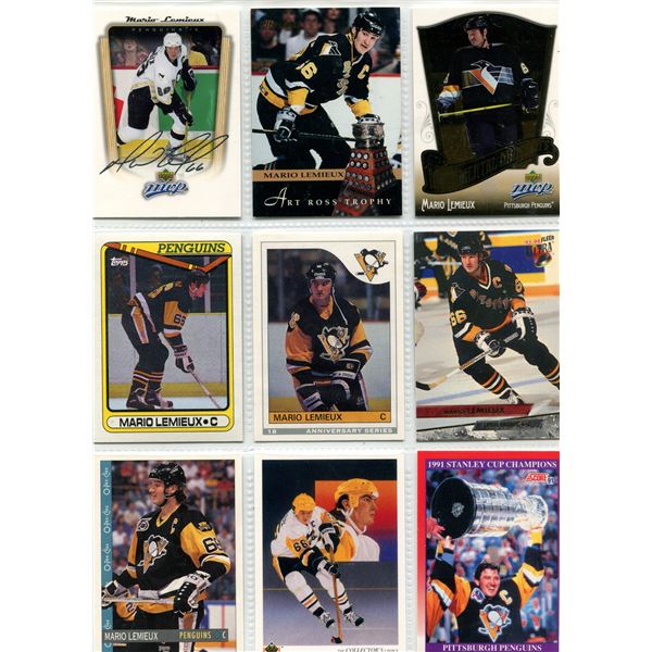 Mario Lemieux 9 card lot