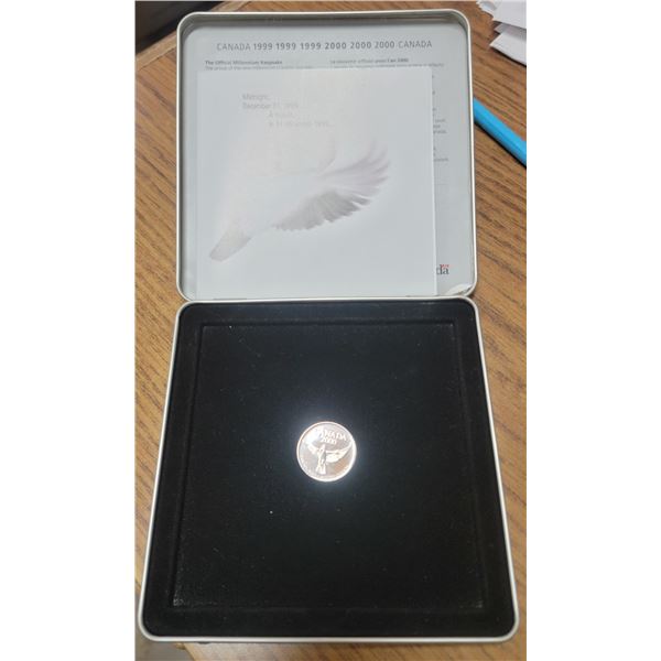 2000 millenium Canada stamps & dove coin presentation case