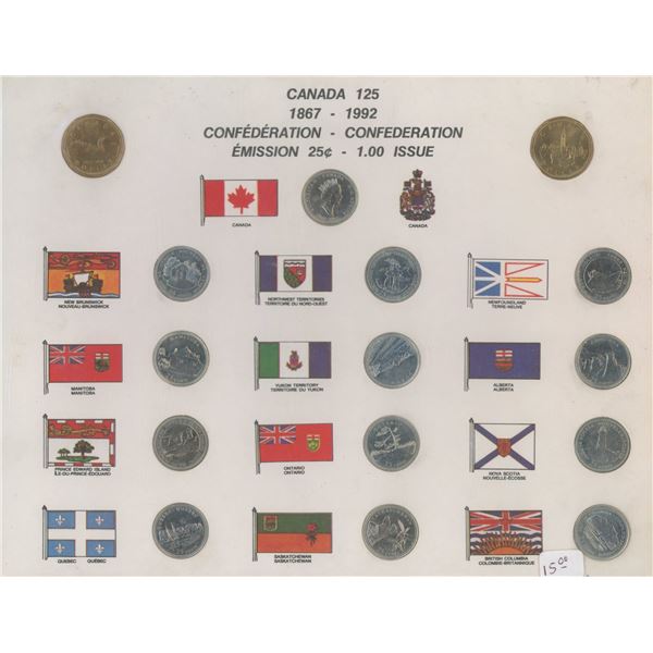 1867-1992 Canadian Confederation Issue (25 Cents + One Dollar)
