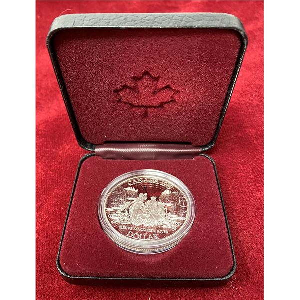 1989 Canadian Silver Dollar "Mackenzie River"