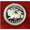 Image 2 : 1981 Canadian Silver Dollar "Railway Train"