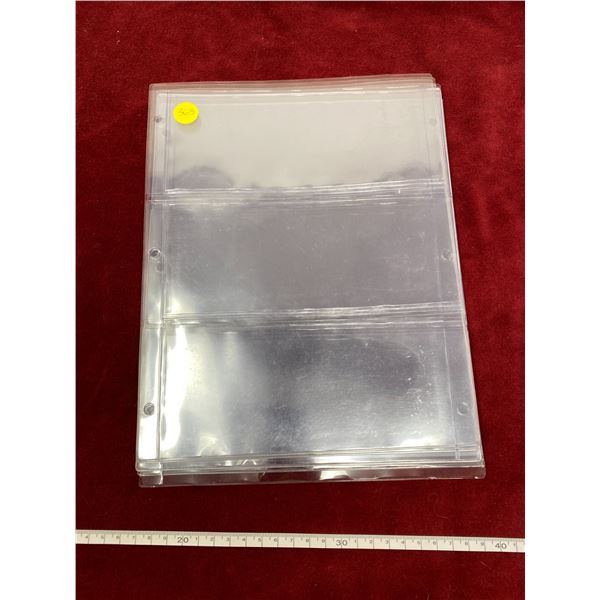 (6) Paper Money Binder Sleeves (3 To 1 Sheet)