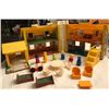 Image 1 : Fisher-Price Play Family Vintage Playhouse (no original box) with 6 characters & accessories
