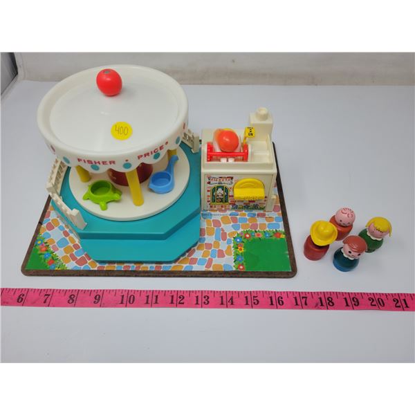 Fisher-Price carousel 1972 windup vintage toy.