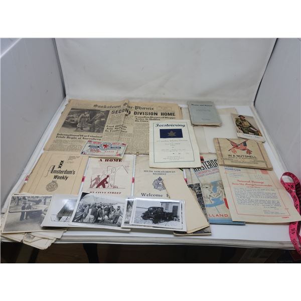 Military photos & postcards & 5 colored postcards by Lilias Torrance Newton, R.C.A.