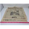 Image 1 : 5 fragile old newspapers on end of WW2, 1945