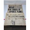 Image 1 : 2 old, maybe incomplete fragile newspapers on war in Manchuria 1931 & Pearl Harbor attack