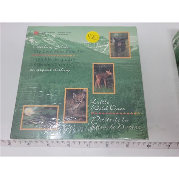 Sealed sterling silver four coin set - Little Wild Ones