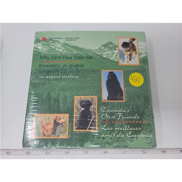 Sealed sterling silver four coin set - Canada's Best Friends