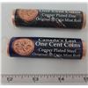Image 1 : 2 sealed rolls Canada's last one cent coins (Original 50 coin mint rolls, copper plated steel & copp