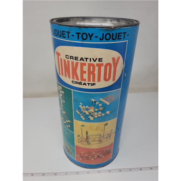 Half full can of Tinker toys (in own box)