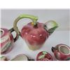 Image 5 : Assorted old apple dishes fairly good condition & newer apple pitcher. 2 tiny pieces broke, glued in