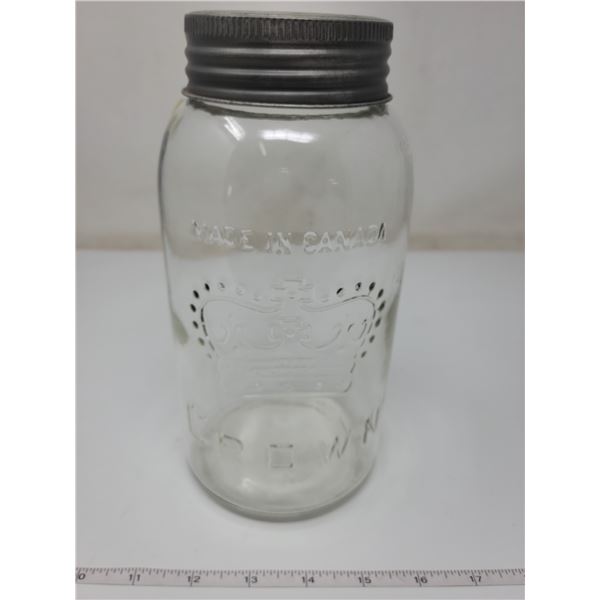 Old Crown sealer with glass lis, jar ring added