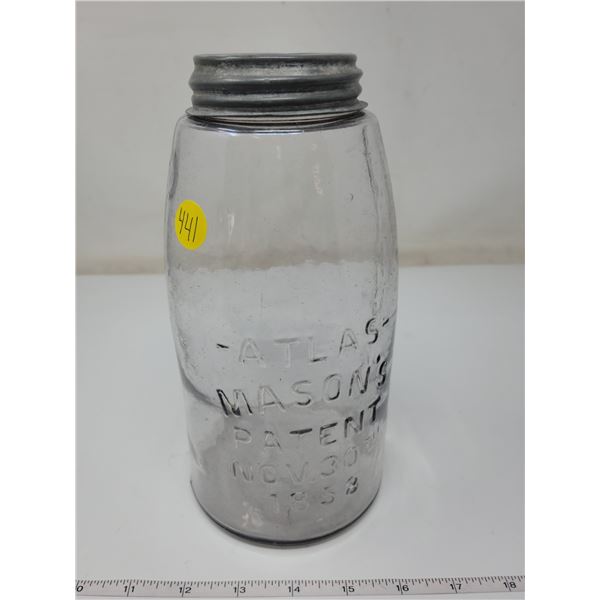 Antique Atlas Mason's sealer, patent Nov 30 1858