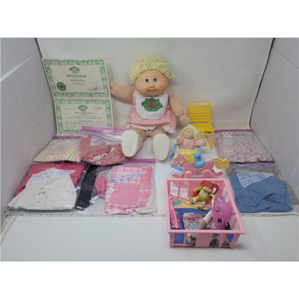 Cabbage patch Kids Bonnie Gerda, authentic outfit, Birth Certificate & Adoption papers.