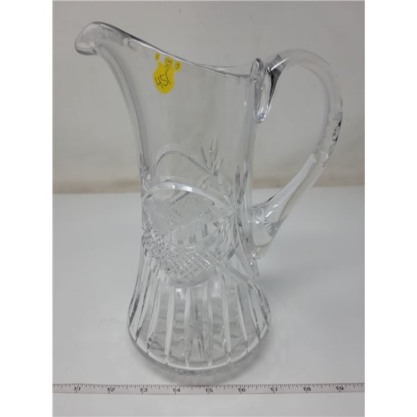 Crystal pitcher 9.5" tall