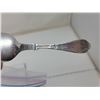 Image 2 : Sterling silver birth record spoon with stork motif: name, birthdate, time, etc.