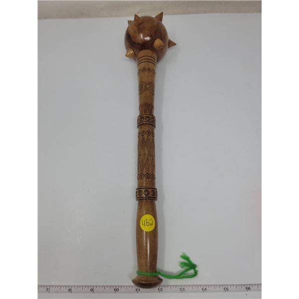 Souvenir Crossack's handmade wooden Mace (Balava) from Ukraine, 15" long.
