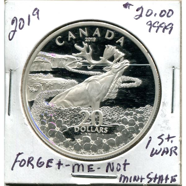 2019 $20.00 Forget Me Not .9999